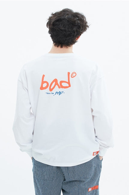 ベドインベド(BADINBAD)  BIG LOGO LONG SLEEVE_WHITE