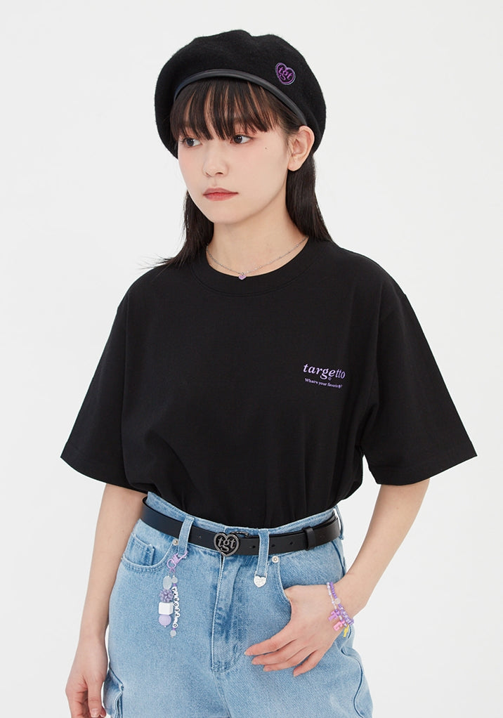 TARGETTO(ターゲット)  BACK PRINTING LOGO TEE SHIRT_BLACK