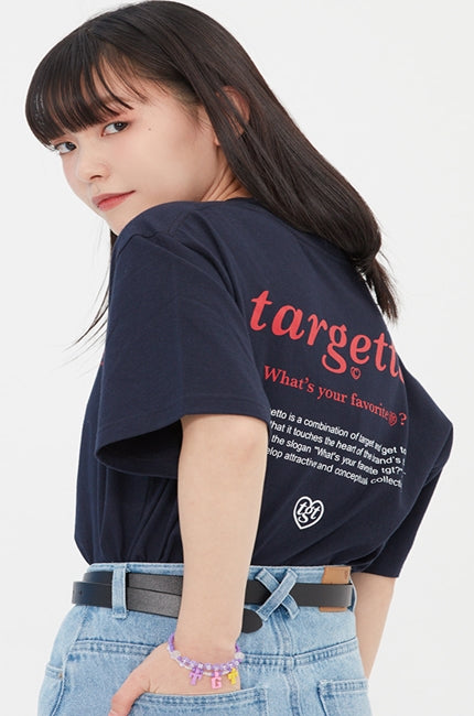 TARGETTO(ターゲット)  BACK PRINTING LOGO TEE SHIRT_NAVY