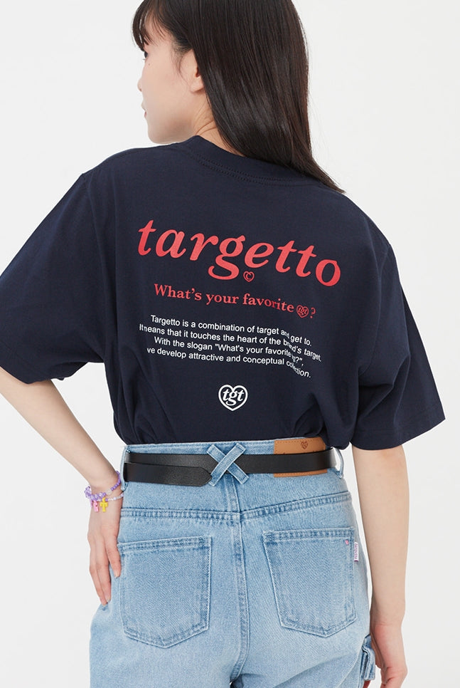 TARGETTO(ターゲット)  BACK PRINTING LOGO TEE SHIRT_NAVY