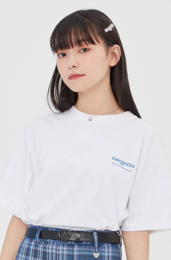TARGETTO(ターゲット)  BACK PRINTING LOGO TEE SHIRT_WHITE