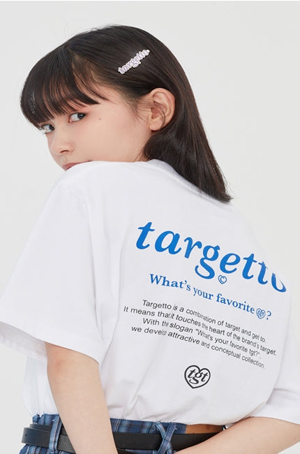 TARGETTO(ターゲット)  BACK PRINTING LOGO TEE SHIRT_WHITE