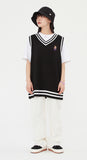 TARGETTO(ターゲット)  LINE V NECK VEST_BLACK