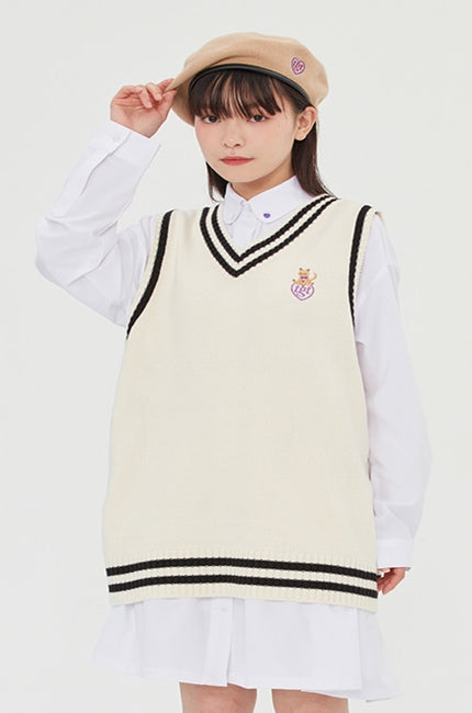 TARGETTO(ターゲット)  LINE V NECK VEST_OATMEAL