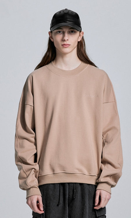 ディープリーク(DPRIQUE) PANEL SWEATSHIRT - BEIGE