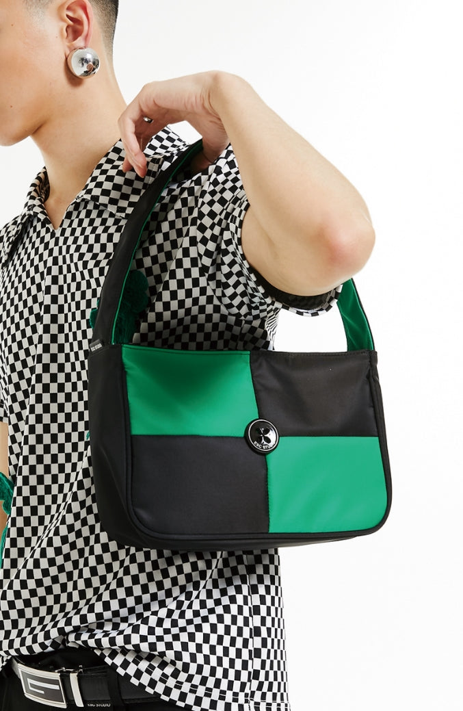 イーエスシースタジオ(ESC STUDIO)  Green checks shoulder bag