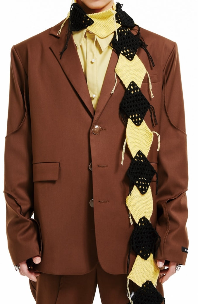 イーエスシースタジオ(ESC STUDIO)  Hand-made knitting muffler (yellow)