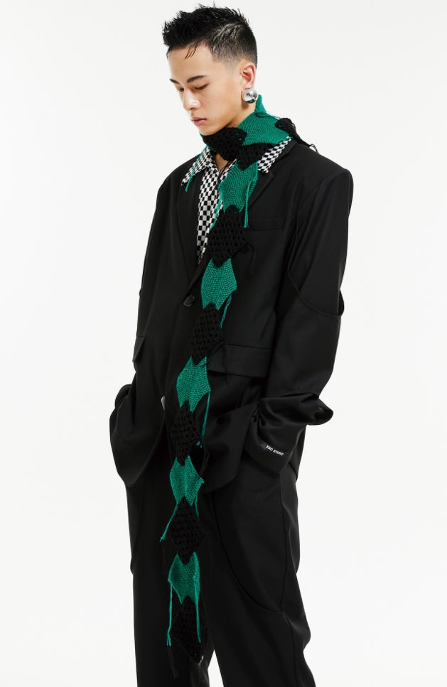 イーエスシースタジオ(ESC STUDIO)  Hand-made knitting muffler (green)