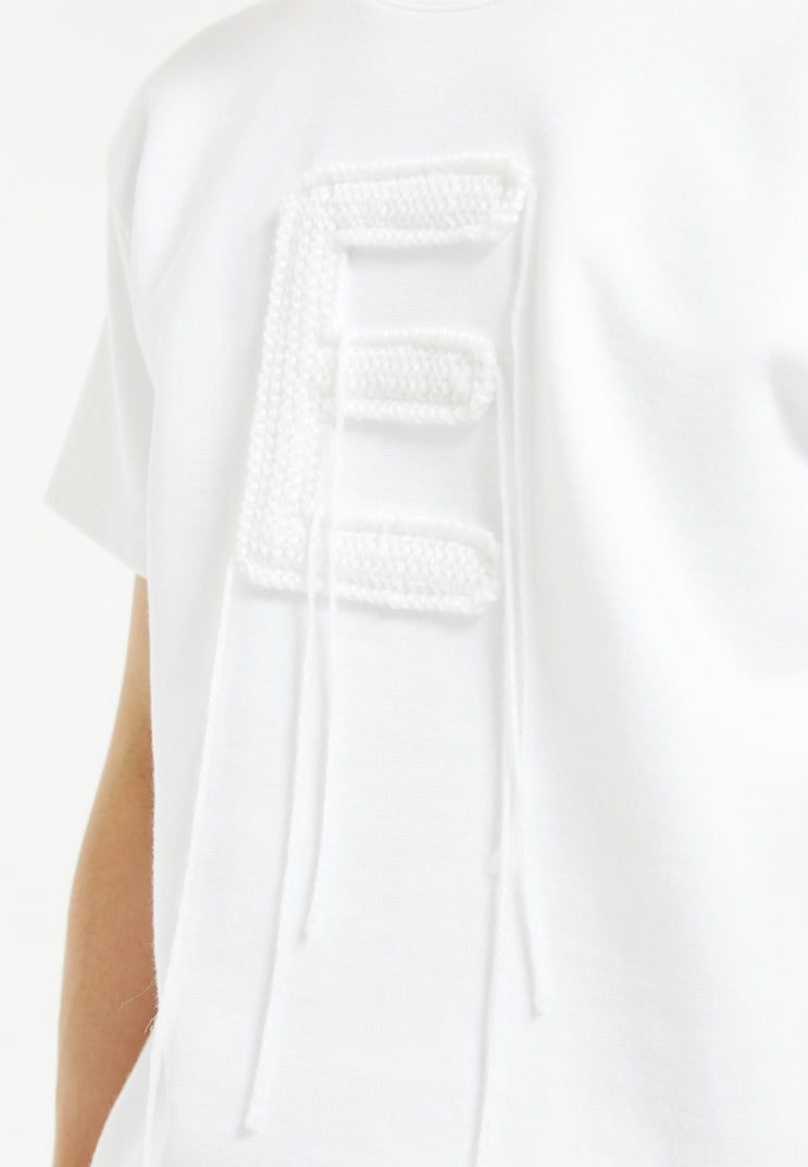 イーエスシースタジオ(ESC STUDIO) E knitting t-shirt (white)