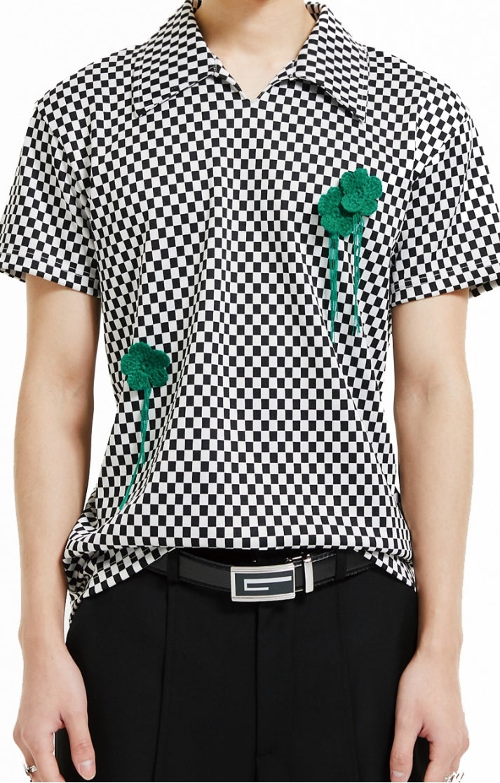 イーエスシースタジオ(ESC STUDIO) Chess polo shirt