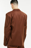 イーエスシースタジオ(ESC STUDIO) Line over size blazer (brown)
