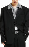 イーエスシースタジオ(ESC STUDIO) Line over size blazer (black)