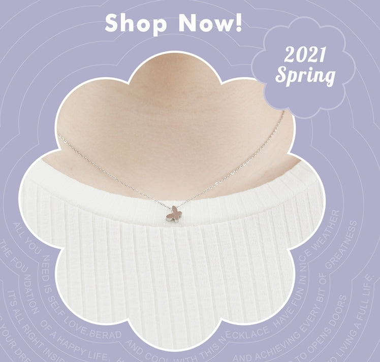 オルモストブルー(Almost Blue) BUTTERFLY NECKLACE (SMALL)