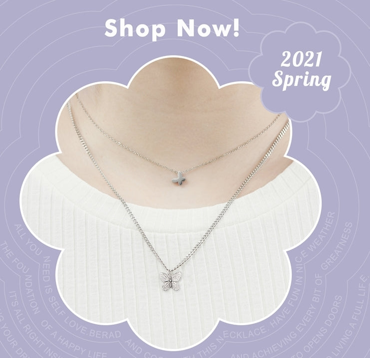 オルモストブルー(Almost Blue) BUTTERFLY NECKLACE (MEDIUM)