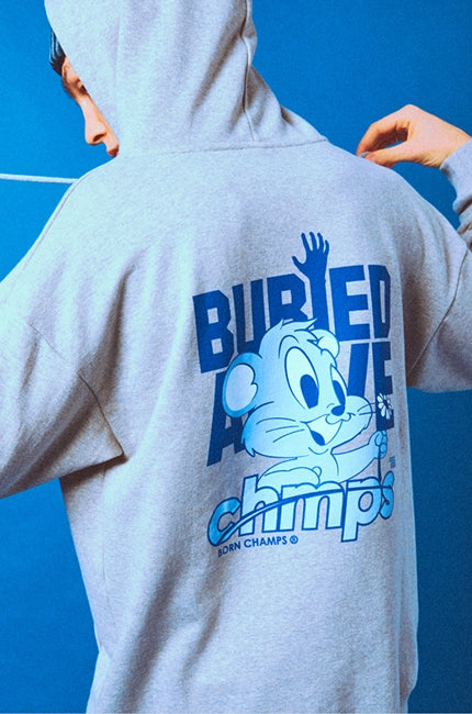 ボーンチャンプス(BORN CHAMPS)  BC X BA CHMPS ALIVE HOODY B21ST02GY