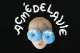 アクメドラビ(acme' de la vie) BLUE SUGAR DONUTS HOODIE BLACK