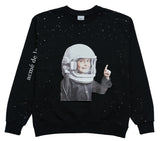アクメドラビ(acme' de la vie) ADLV BABY FACE SWEATSHIRT BLACK SPACE TRAVEL