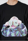 アクメドラビ(acme' de la vie) ADLV BABY FACE SWEATSHIRT BLACK MINT DONUT