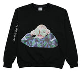 アクメドラビ(acme' de la vie) ADLV BABY FACE SWEATSHIRT BLACK MINT DONUT
