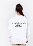 アクメドラビ(acme' de la vie) ADLV BABY FACE SWEATSHIRT WHITE PERM HAIR