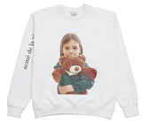 アクメドラビ(acme' de la vie) ADLV BABY FACE SWEATSHIRT WHITE GREEN KNIT GIRL