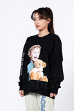 アクメドラビ(acme' de la vie) ADLV BABY FACE SWEATSHIRT BLACK BROWN BEAR