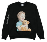 アクメドラビ(acme' de la vie) ADLV BABY FACE SWEATSHIRT BLACK BROWN BEAR