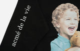 アクメドラビ(acme' de la vie) ADLV BABY FACE SWEATSHIRT BLACK BROWN BEAR