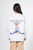アクメドラビ(acme' de la vie) ADLV BABY FACE SWEATSHIRT WHITE DUCK