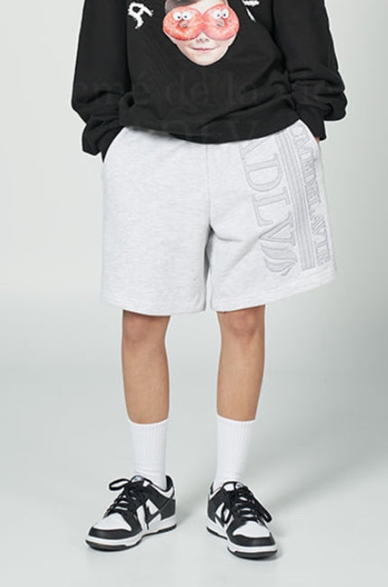 アクメドラビ(acme' de la vie) LEAF LOGO EMBROIDERY SHORT PANTS MELANGE