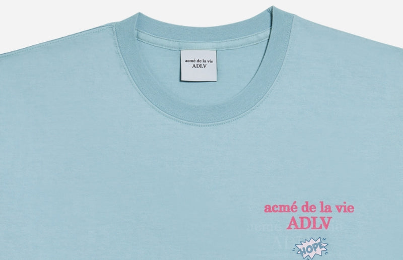 アクメドラビ(acme' de la vie) HOPE BASIC LOGO SHORT SLEEVE T-SHIRT SKYBLUE