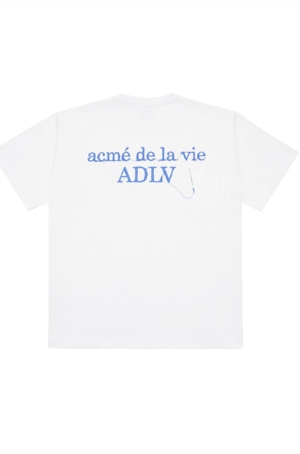 アクメドラビ(acme' de la vie) SEWING BASIC LOGO SHORT SLEEVE T-SHIRT WHITE