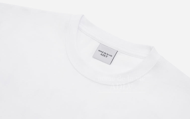 アクメドラビ(acme' de la vie) SEWING BASIC LOGO SHORT SLEEVE T-SHIRT WHITE
