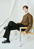 SSY(エスエスワイ) Bell-bottom banding slacks bootcut black
