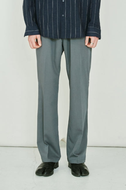 SSY(エスエスワイ) Bell-bottom banding slacks bootcut grey