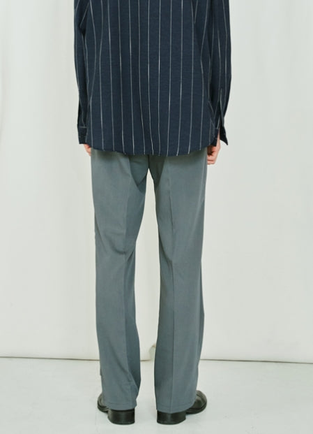 SSY(エスエスワイ) Bell-bottom banding slacks bootcut grey