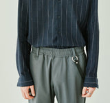 SSY(エスエスワイ) Bell-bottom banding slacks bootcut grey