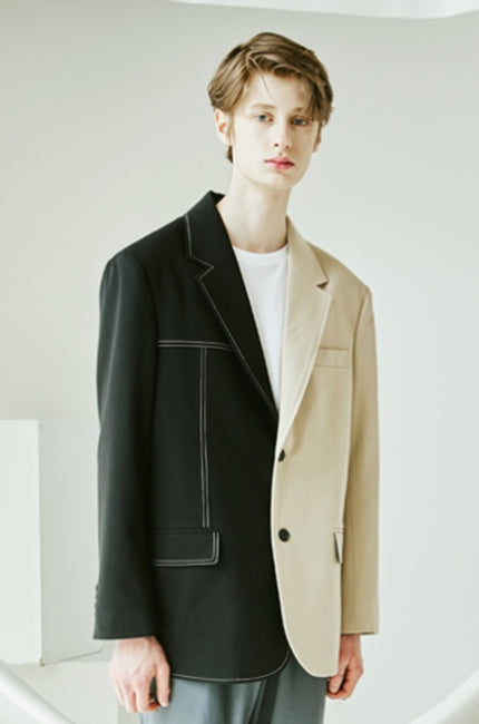 SSY(エスエスワイ) Half stitch single blazer beige