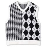 SSY(エスエスワイ) Argyle & hound check knit vest