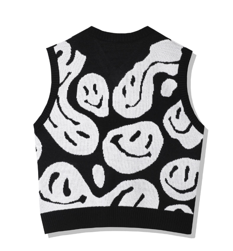 SSY(エスエスワイ) Crushed smile knit vest