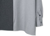 SSY(エスエスワイ) Half & half solid pocket shirt grey