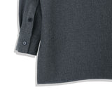 SSY(エスエスワイ) Half & half solid pocket shirt grey