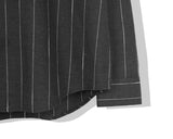 SSY(エスエスワイ) Clear stripe linen shirt black