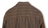 SSY(エスエスワイ) Clear stripe linen shirt brown