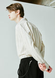 SSY(エスエスワイ) Clear stripe linen shirt ivory