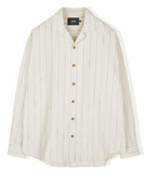 SSY(エスエスワイ) Clear stripe linen shirt ivory