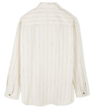 SSY(エスエスワイ) Clear stripe linen shirt ivory