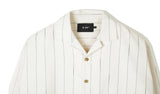 SSY(エスエスワイ) Clear stripe linen shirt ivory