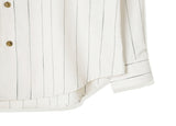 SSY(エスエスワイ) Clear stripe linen shirt ivory