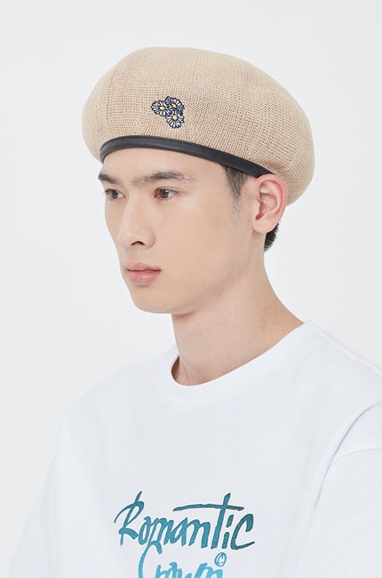ロマンティッククラウン(ROMANTIC CROWN) FLOWERS BERET_OATMEAL
